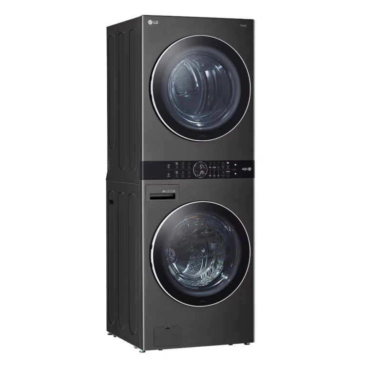 LG Single Unit Front Load WashTower with Center Control 4.5 cu. ft. Washer and 7.4 cu. ft. Gas Dryer