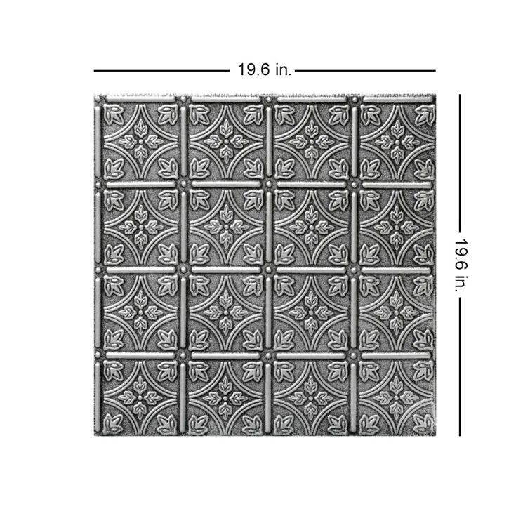 A La Maison Ceilings Emma's Flowers 1.64 ft. x 1.64 ft. Glue-Up Polystyrene Ceiling Tile (Set of 48)