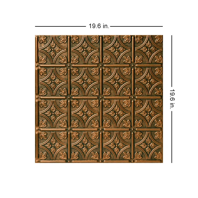 Emma's Flowers 1.64 ft. x 1.64 ft. Glue-Up Polystyrene Ceiling Tile (Set of 48)