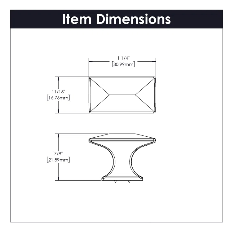 Bungalow Rectangle Knob
