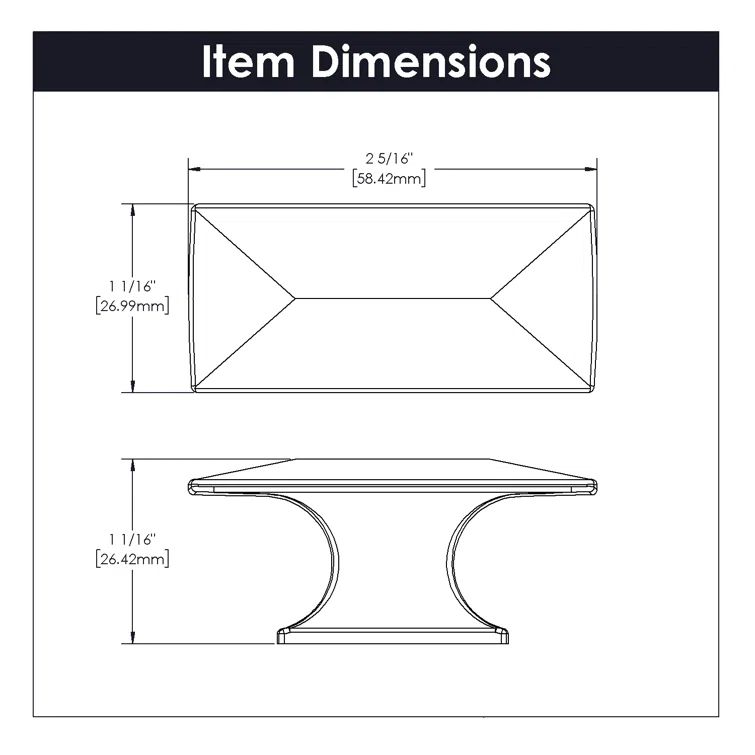 Bungalow Rectangle Knob