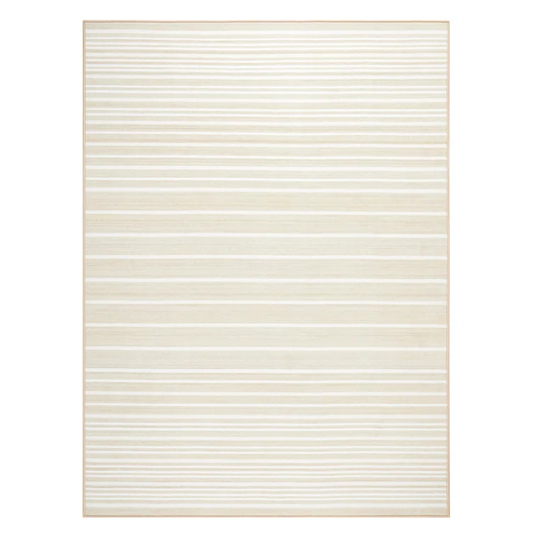 Town & Country Basic Layne Everwash Non-Slip Backing Area Rug Cream/Beige