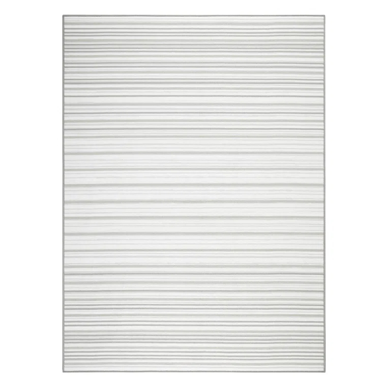 Town & Country Basics Layne Everwash Non-Slip Backing Area Rug Silver/Gray