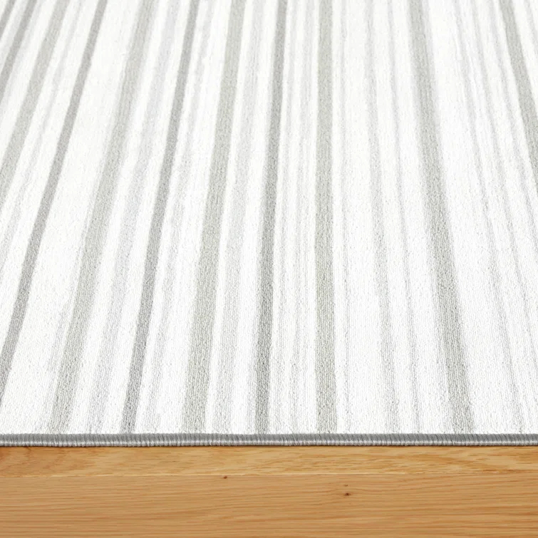 Town & Country Basics Layne Everwash Non-Slip Backing Area Rug Silver/Gray