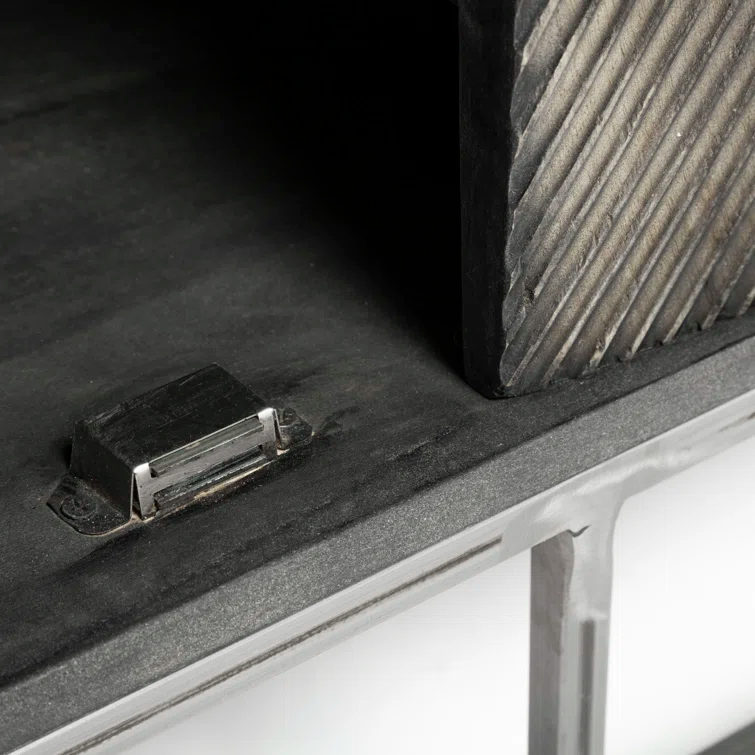 Hogarth 72'' Two-Tone Diamond-Patterned Mango Wood Sideboard