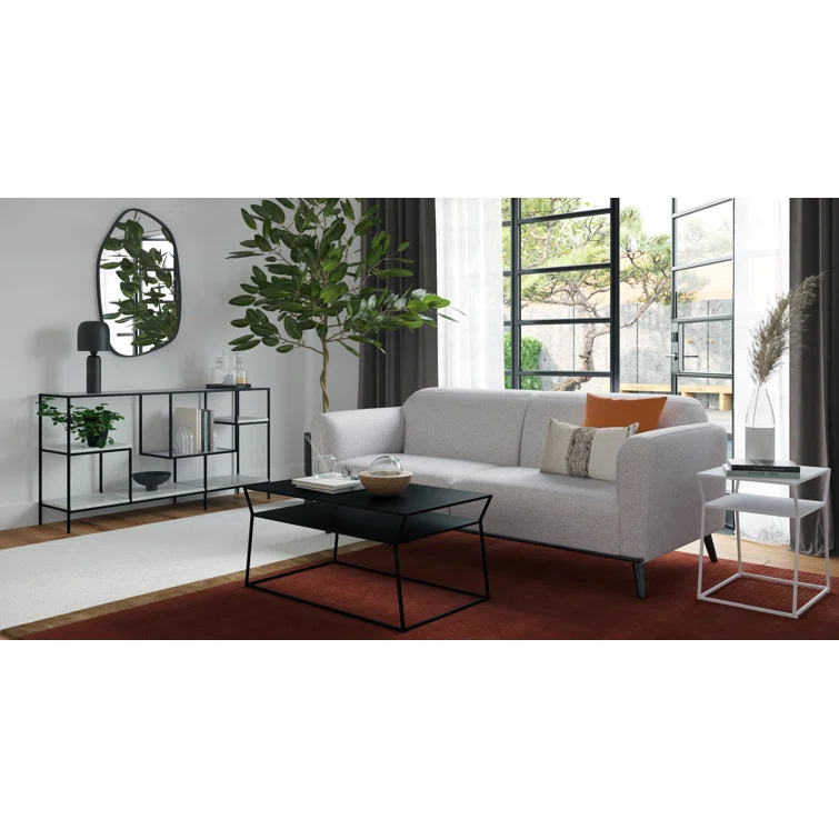 Arjune 29'' H x 54'' W Iron Geometric Bookcase