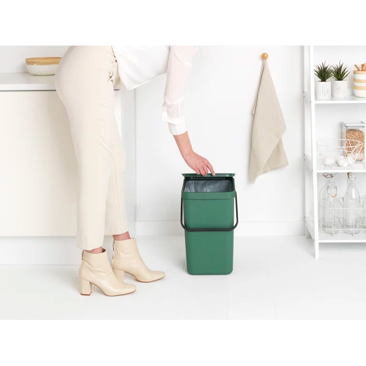 Brabantia Sort & Go Plastic Recycling Bin, 6.6 Gallon