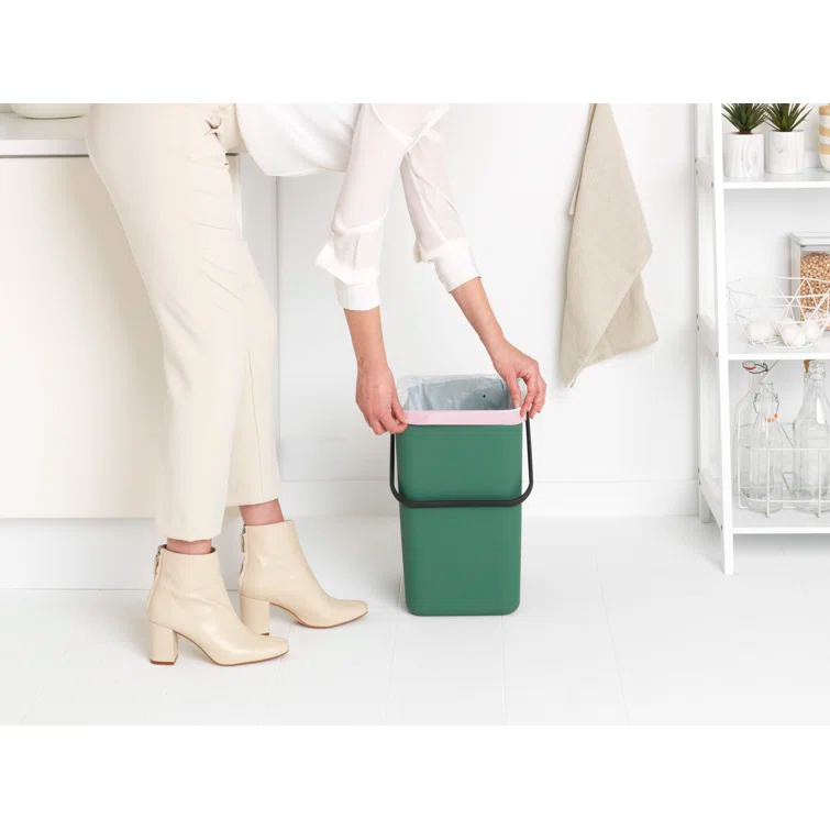 Brabantia Sort & Go Plastic Recycling Bin, 6.6 Gallon