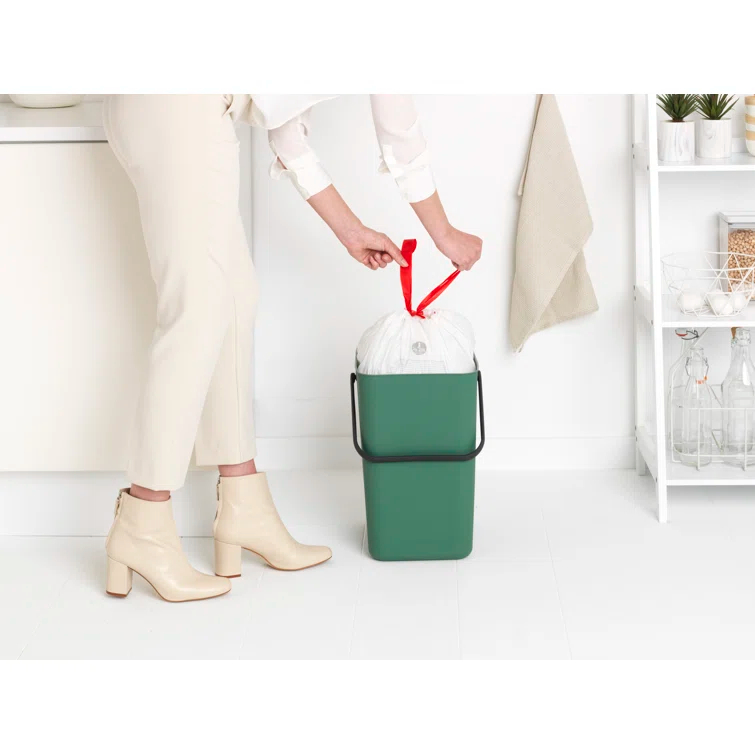 Brabantia Sort & Go Plastic Recycling Bin, 6.6 Gallon
