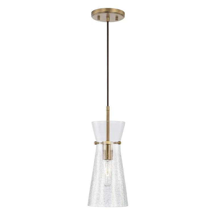 Mila 1 - Light Aged Brass Cone Pendant