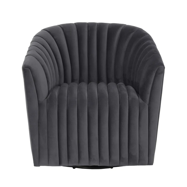 Upholstered Swivel Barrel Chair
