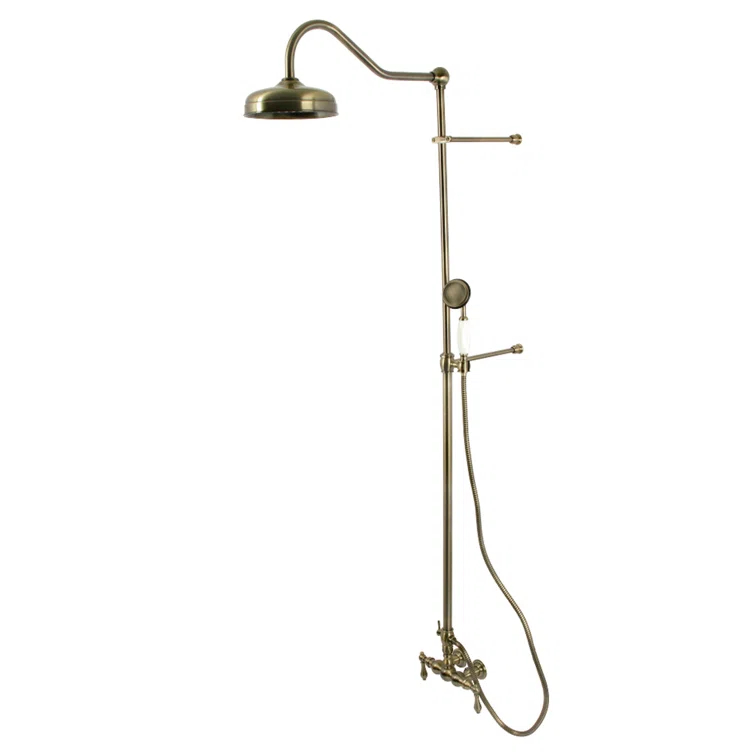 Kingston Brass Kingston Brass Vintage Tub Wall Mount Rain Drop Shower System with Hand Shower CCK6173