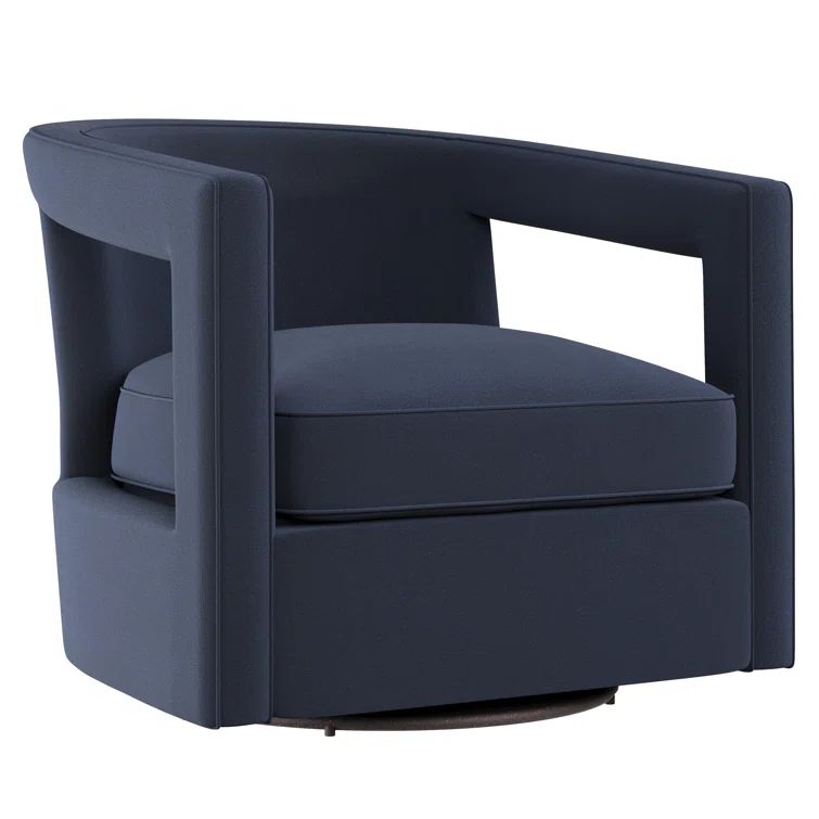 Alana Upholstered Swivel Barrel Chair