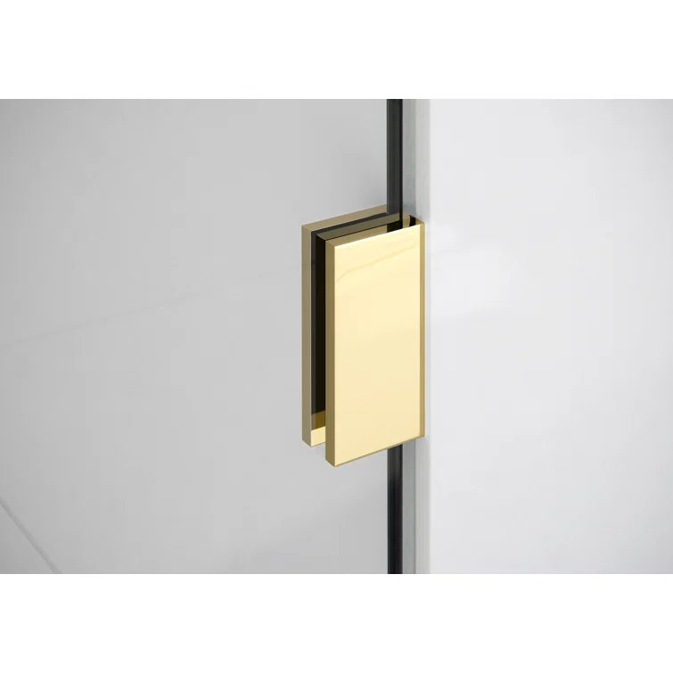 Umbra 64.75 in. x 78 in. Fully Frameless Wall Hinge Towel Bar Shower Door