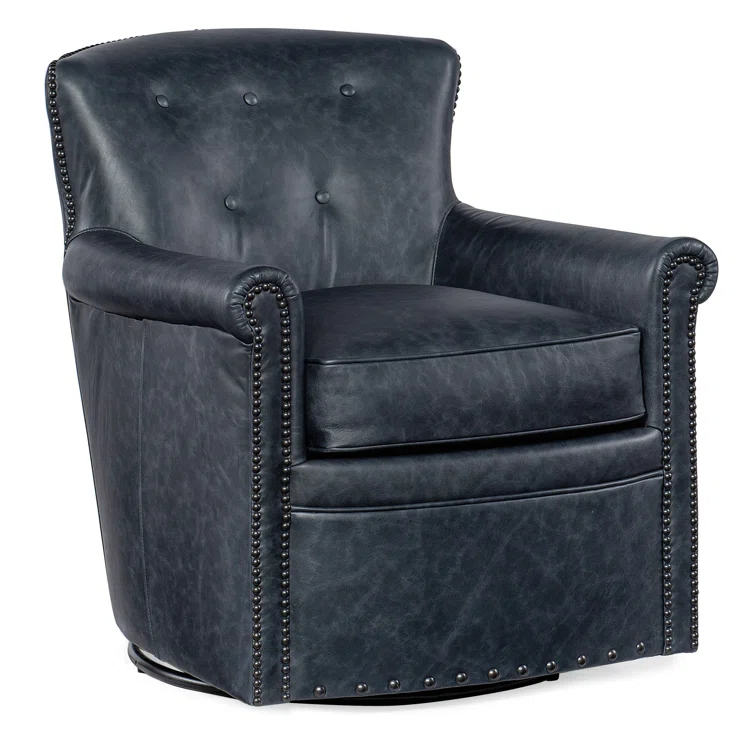 Hooker Furniture Leather Swivel Club Chair