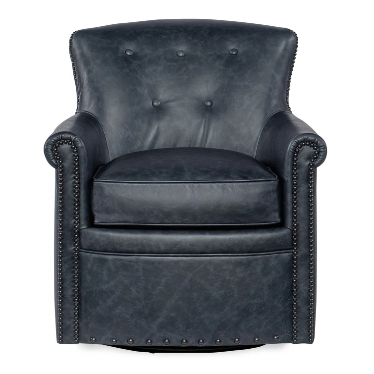 Hooker Furniture Leather Swivel Club Chair