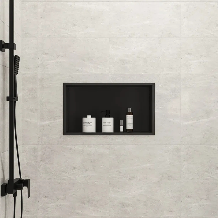 25" W × 14" H Stainless Steel Wall Niche Rectangular Recessed Shower Niche