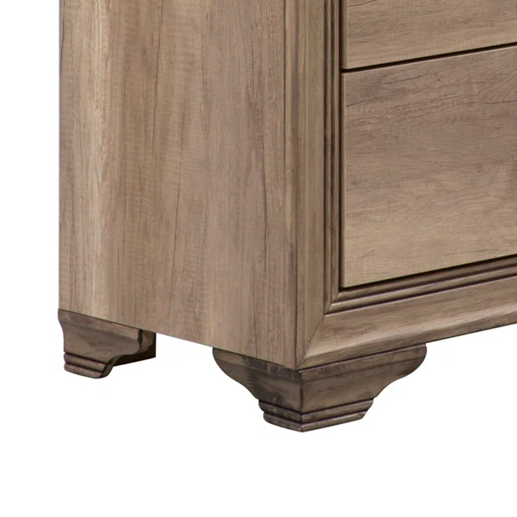 Eleora Upholstered Bed, Dresser & Mirror, Night Stand