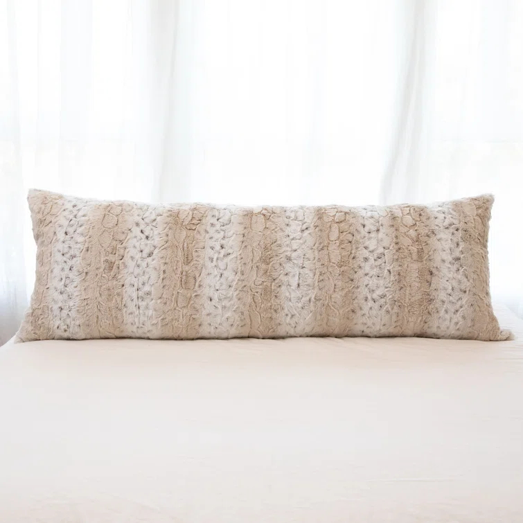 Animal Print Faux Fur Throw Pillow (Set of 2)