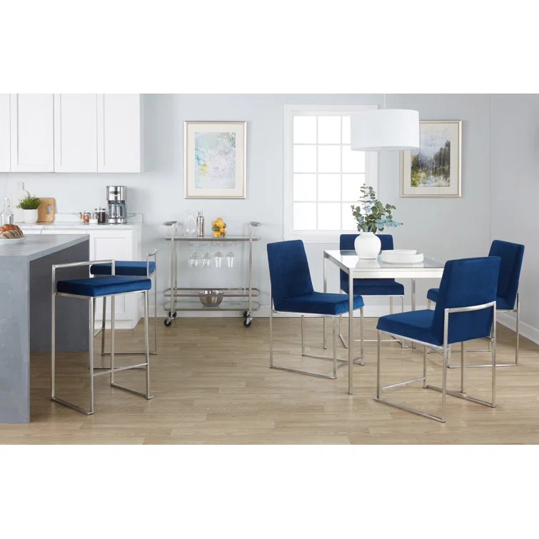 Derik Upholstered Stool with Metal Frame