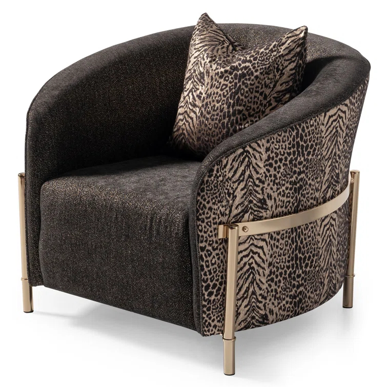 Lisbon 35.5'' Wide Chenille Barrel Chair