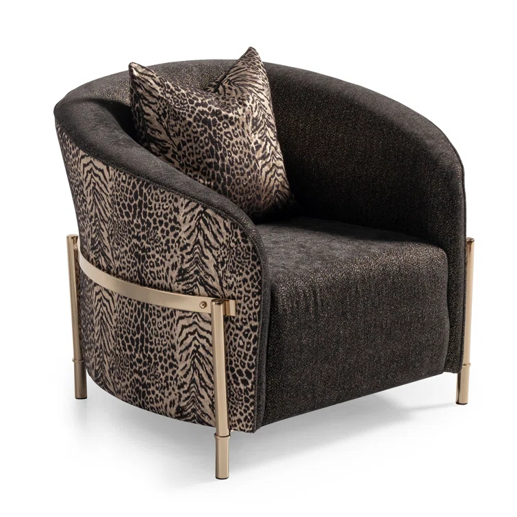 Lisbon 35.5'' Wide Chenille Barrel Chair