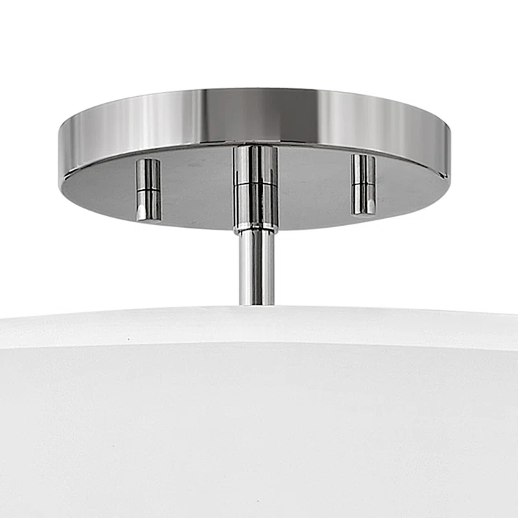 Graham Three-Light Semi-Flush Mount Ceiling Light w/ Faux Parchment Shades