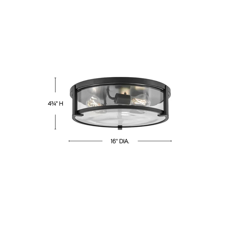 Lowell Three-Light Flush Mount Ceiling Light