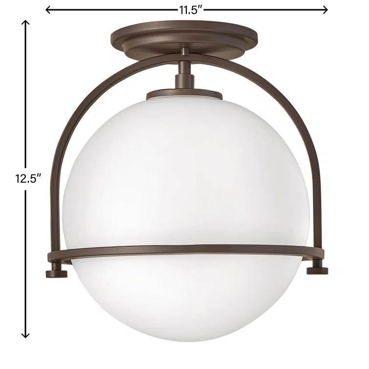 McCormick Hand Blown Glass Semi Flush Mount