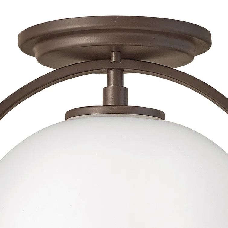 McCormick Hand Blown Glass Semi Flush Mount