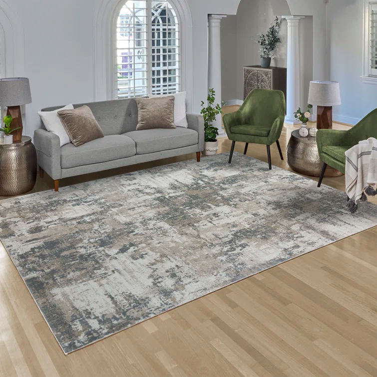Gertmenian Majestic Omari Modern Distressed Abstract Indoor Area Rug