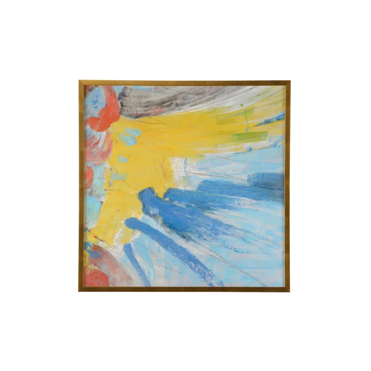 Large Vibrant Coastal Oil Painting on Canvas