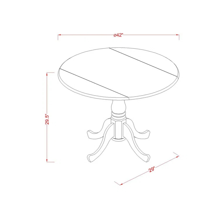 Dublin Extendable Round Solid Wood Dining Table