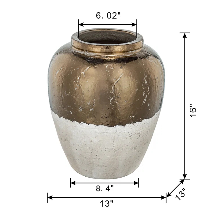 Libra 15.8'' Handmade Terracotta Table Vase