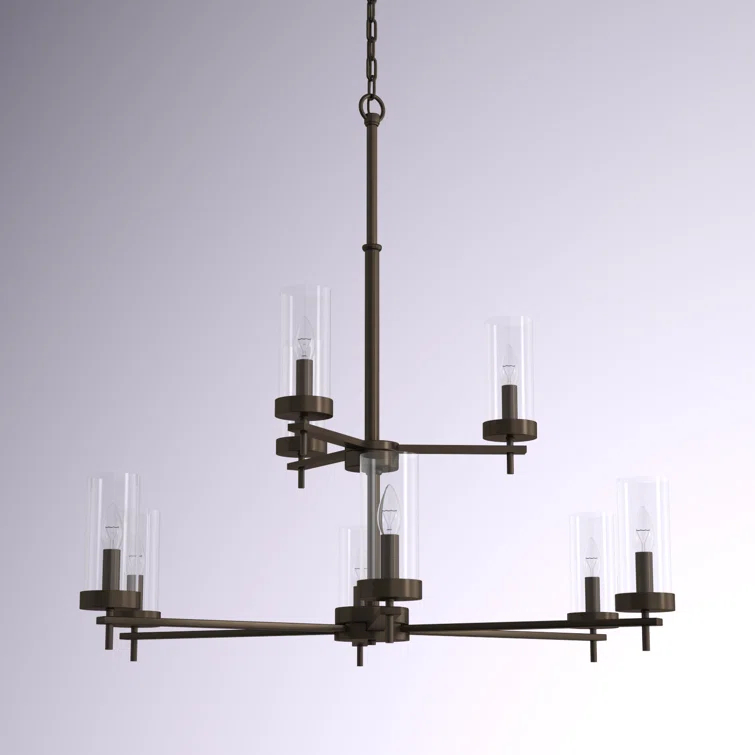 Bastidas 9 - Light Dimmable Tiered Chandelier