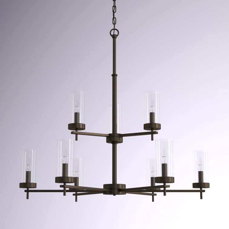 Bastidas 9 - Light Dimmable Tiered Chandelier