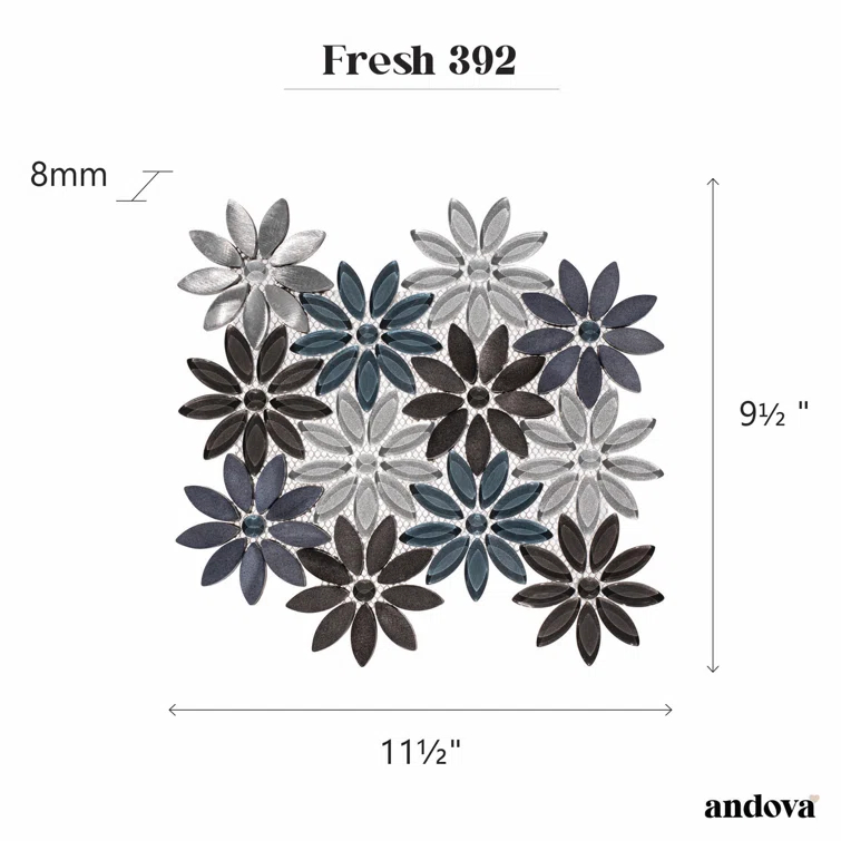 Fresh Novelty Flower Polished Natural Stones Wall & Floor Mosaic Tile