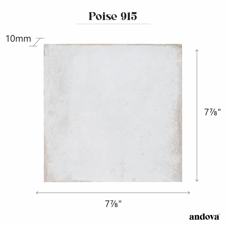 Poise 8-in. Zellige Look Glazed Porcelain Wall & Floor Tile