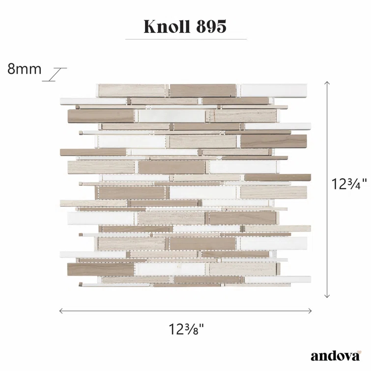Knoll Natural Stone Mosaic Kitchen Backsplash, Bathroom, Shower, Pool, Wall and Floor Tile