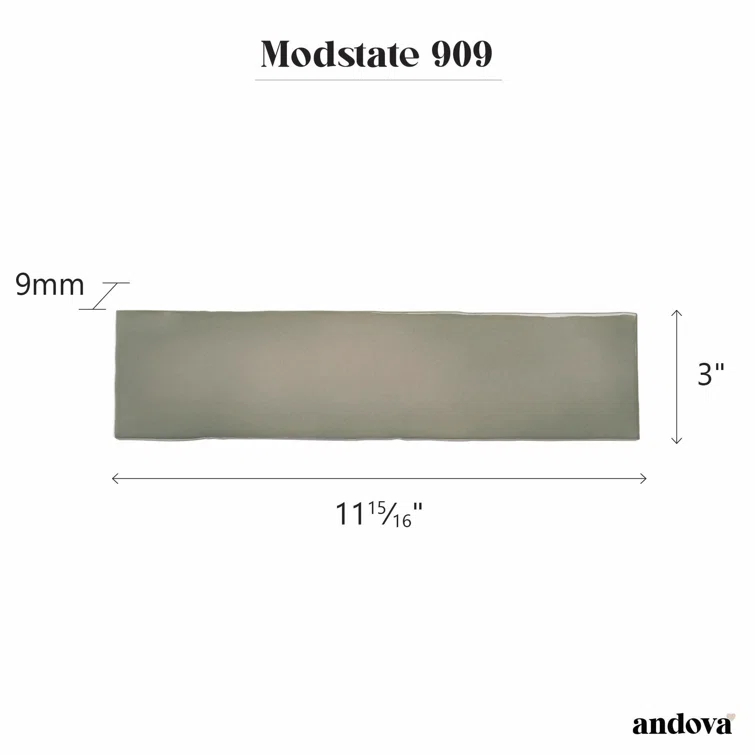 Modstate 3-in. x 12-in. Subway Glossy Ceramic Wall Tile