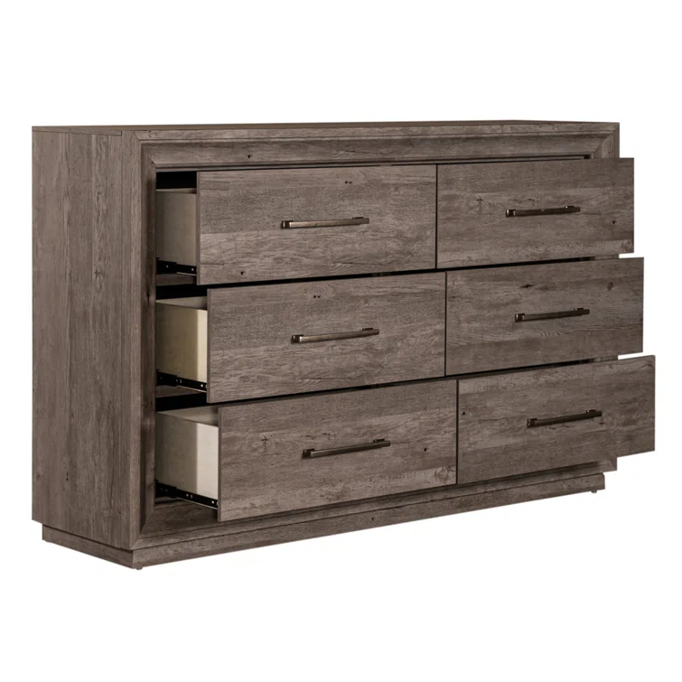 Kemondre Panel Bed, Dresser & Mirror Set