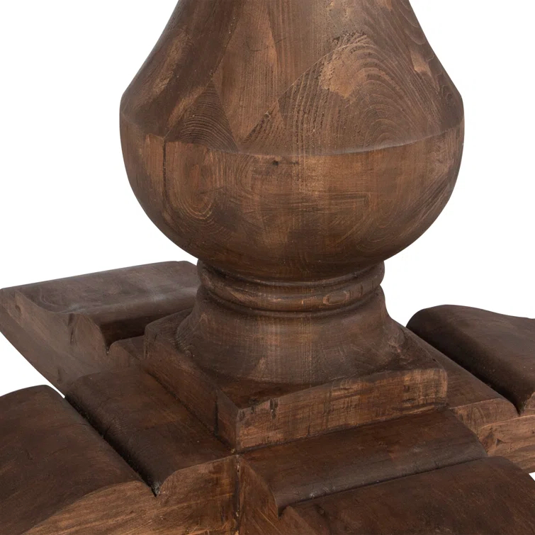 54'' Round Reclaimed Wood Dining Table in Brown and Gray
