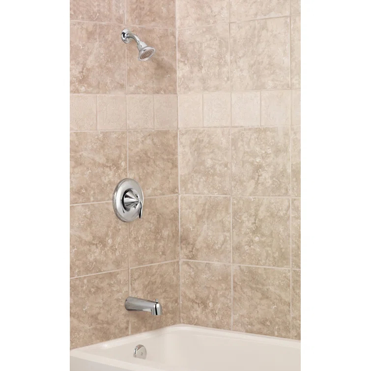 Eva Pressure Balance Tub and Shower Faucet Trim with Lever Handle and Posi-Temp