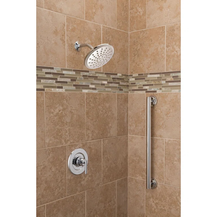 Moen Wide Round Rain Shower Head for Bathroom with 2 GPM High-Pressure Rainfall Spray