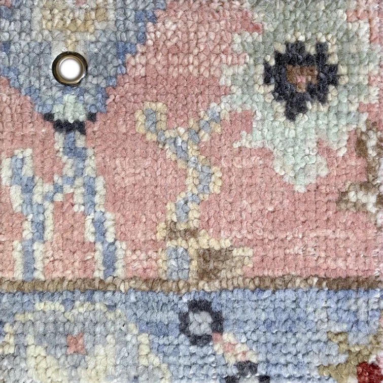 Afterglow Oriental Hand-Knotted Wool Area Rug in Sunset/Blue/Beige