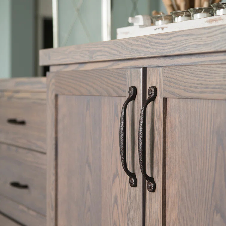 Refined Rustic Kitchen Cabinet Handles, Solid Core Drawer Pulls for Cabinet Doors
