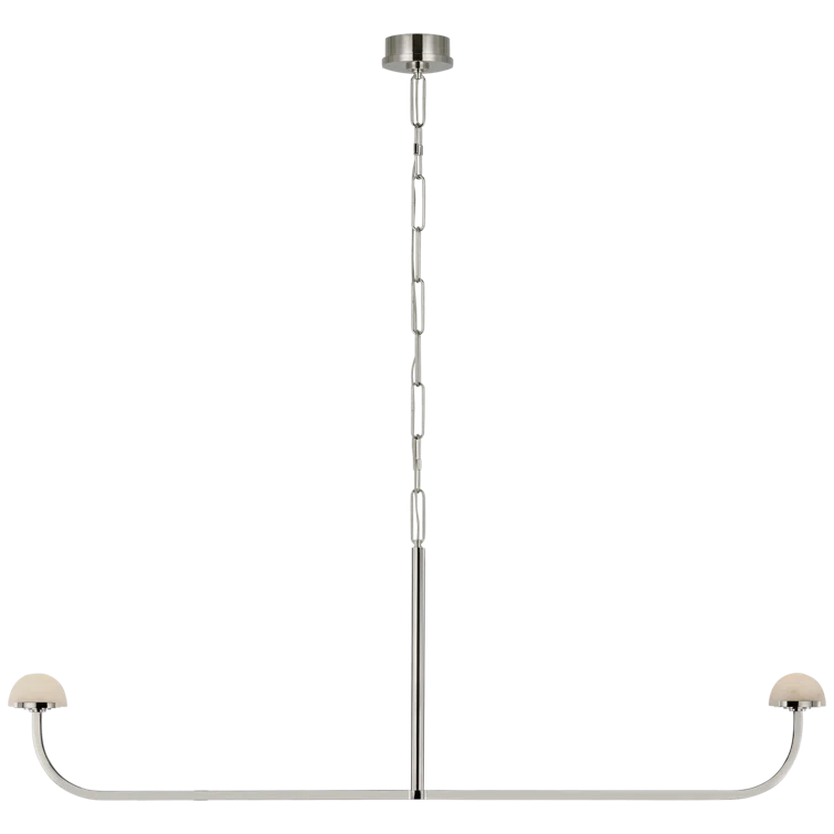 Pedra Polished Nickel 2-Light LED Linear Chandelier
