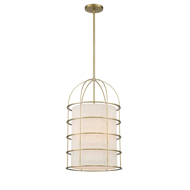 2154-695-Minka Lavery-Gateway Park - 4 Light Pendant-23.5 Inches Tall and 14 Inches Wide-Soft Brass Finish
