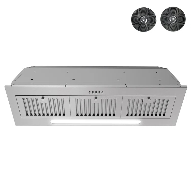 Streamline Torricelli 36" 350 Cubic Feet Per Minute Ductless Insert Range Hood with Baffle Filter and Light Included