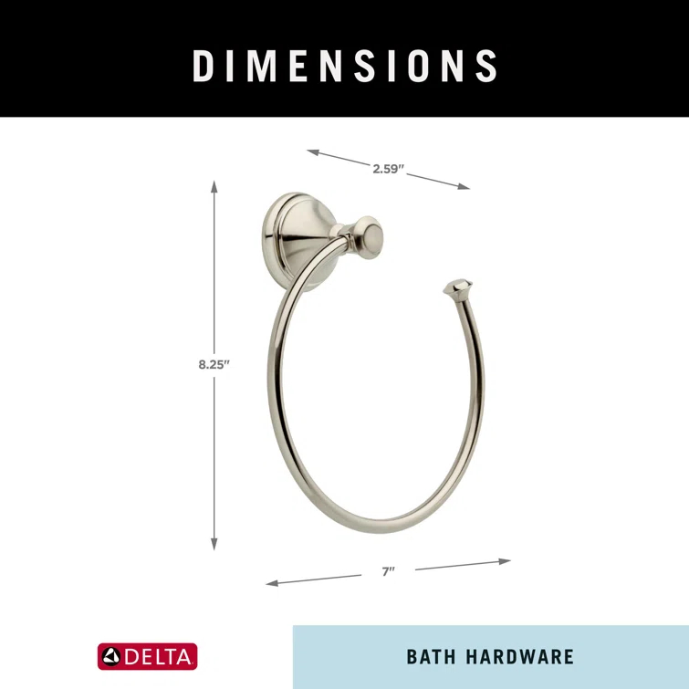 Cassidy Wall Mount Round Open Towel Ring Bath Hardware Accessory in Venetian Bronze